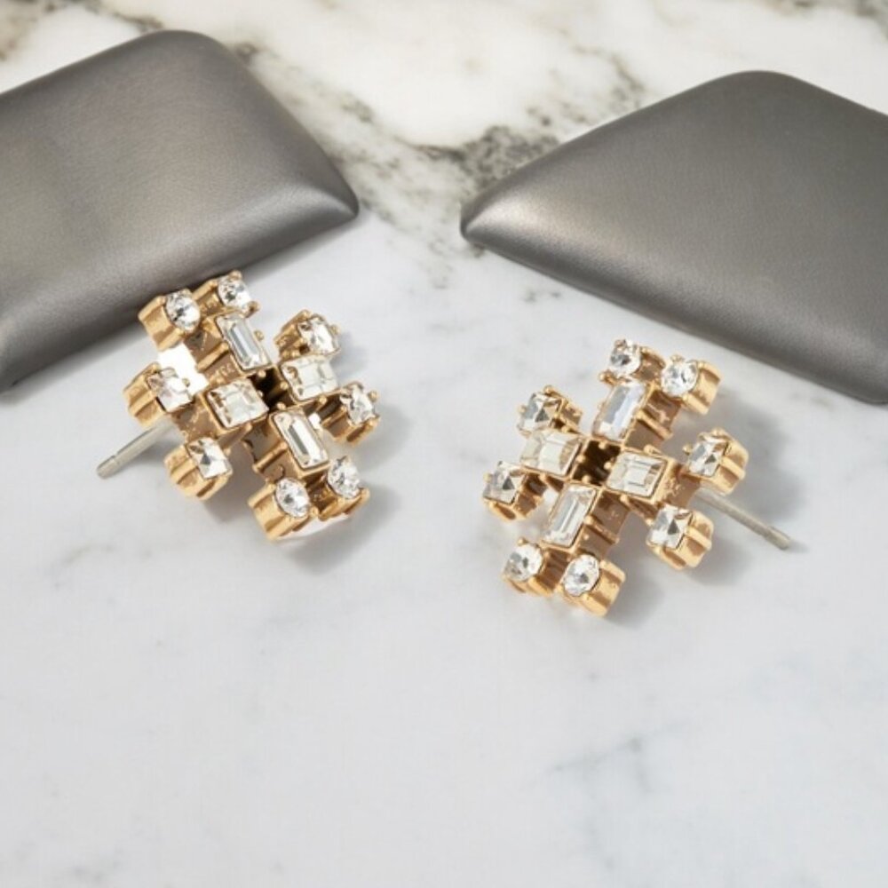TORY BURCH Crystal Stud Earrings